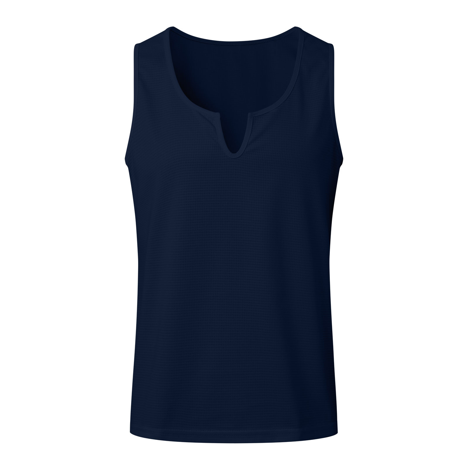 thumbnail image 4 of Camiseta sin mangas con cuello en V para hombre, poliéster transpirable, informal de verano, corte holgado, tallas S-XXXL., 4 of 5